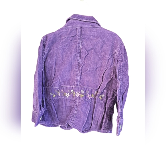 TKS Baby Girl Corduroy Jacket & Pants Size 2 T Purple Snap Front Pockets - Picture 3 of 5